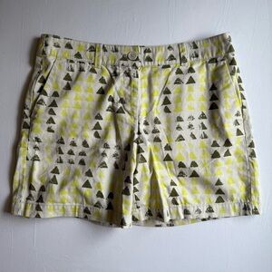 LOFT | Women’s 6, Yellow and Green Flat Front Shorts, 6” inseam